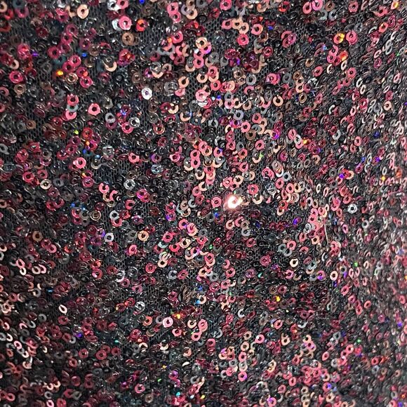 Express Sz 0 Red‎ Sequin Bodycon Mini Dress Holidays Party Cocktail Vamp - Picture 5 of 12